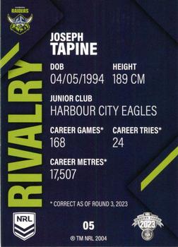 2023 NRL Traders Rivalry #5 Joseph Tapine Back